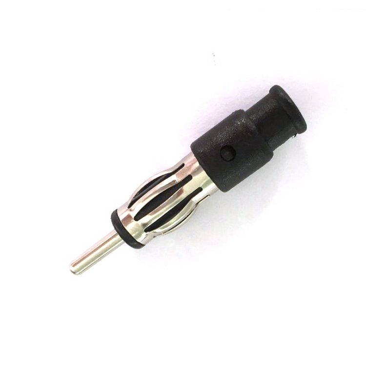Jaso RG174 Male Plug Connector Car Radio Stereo Antenna Single Phase Aerial Cable Mounting Copper Alloy Nickel Automotive Din